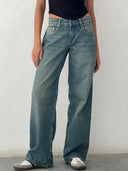 Baggy Jeans Dames Blauw