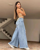 Baggy Jeans Dames Extra Lang