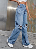 Baggy Jeans Dames Gaten