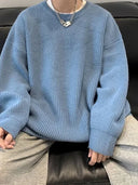 Blauwe Oversized Trui Heren