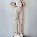 Cargo Broek Dames Beige