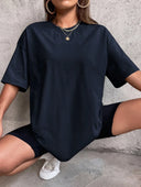 Donkerblauw Oversized Shirt Dames