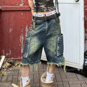 Donkerblauwe Jeans Short
