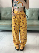 Gele Wijde Broek Dames
