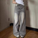 Loose Fit Jeans Dames Grijs