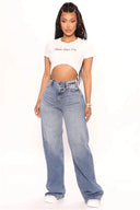 Loose Fit Jeans Dames High Waist