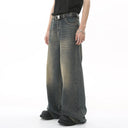 Loose Fit Jeans Heren Donkerblauw