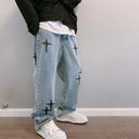 Loose Fit Jeans Heren Lichtblauw