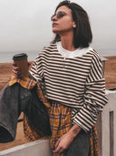 Oversized Gestreept Shirt Dames