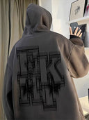 Oversized Hoodie Heren Print