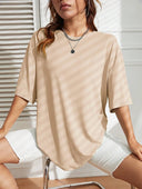 Oversized Shirt Dames Beige