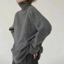 Oversized Sweater Dames Grijs