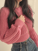 Oversized Sweater Dames Roze