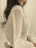 Oversized Sweater Dames Wit