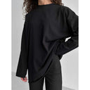 Oversized T-Shirt Dames Lange Mouwen