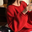 Oversized Trui Dames Rood