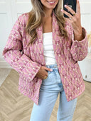 Oversized Vest Dames Roze