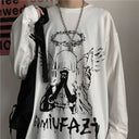 Wit T-Shirt Met Print Heren