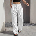 Witte Baggy Broek Dames