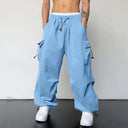 Blauwe Parachute Broek