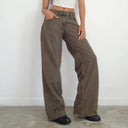 Bruine Baggy Jeans Dames