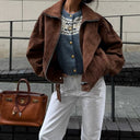 Bruine Oversized Jas Dames