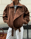 Bruine Oversized Jas Dames
