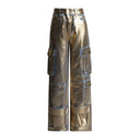 Cargo Broek Dames Goud