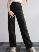 Cargo Broek Dames Zwart