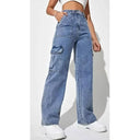 Cargo Jeans Dames Blauw