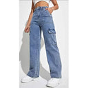 Cargo Jeans Dames Blauw