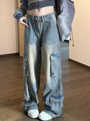 Cargo Jeans Dames High Waist
