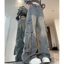 Cargo Jeans Dames High Waist