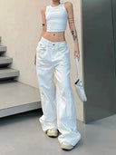 Cargo Jeans Dames Wit