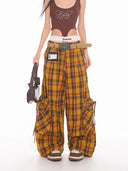 Geruite Cargo Broek Dames