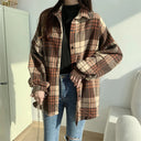 Geruite Oversized Jas Dames