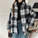 Geruite Oversized Jas Dames