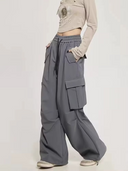 Grijze Parachute Broek Dames