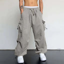 Licht Grijze Parachute Broek
