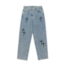 Loose Fit Jeans Heren Lichtblauw