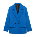 Oversized Blazer Dames Blauw