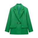Oversized Blazer Dames Groen