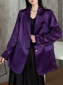 Oversized Blazer Dames Paars