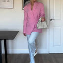 Oversized Blazer Dames Roze
