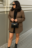 Oversized Blazer Dames Taupe