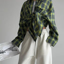 Oversized Blouse Dames Groen