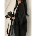 Oversized Blouse Dames Zwart
