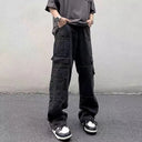 Oversized Denim Cargo Jeans