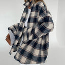 Oversized Geruite Blouse Dames