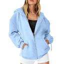Oversized Hoodie Dames Blauw
